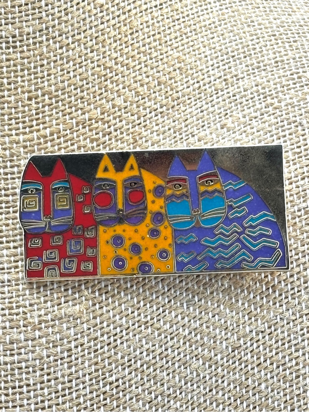 Vintage Laurel Burch “Wild Cats” Brooch